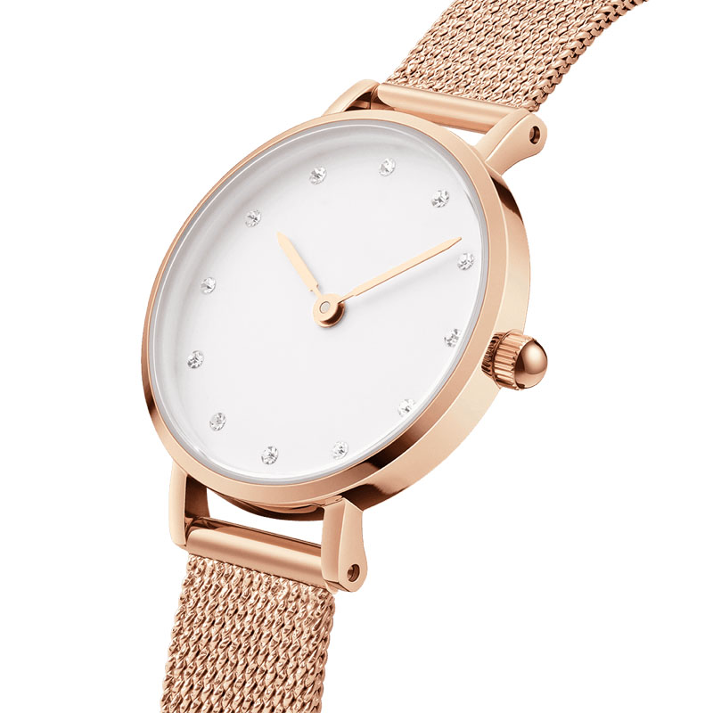 Rose Gold Watches For Women Good Quality Simple Style New Coming Mesh Band Ladies’ Watch BF-2017