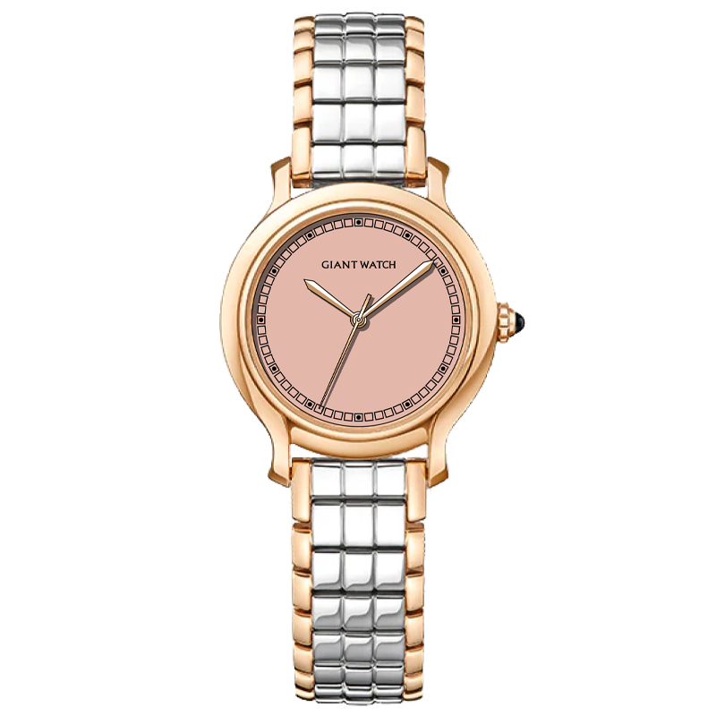 GM-S04 2025 Trend Minimalist Business Square Design Checkered Dial Small Size Stainless Steel Band Lady Watch