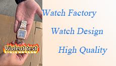 Violent stamping test of wristwatch